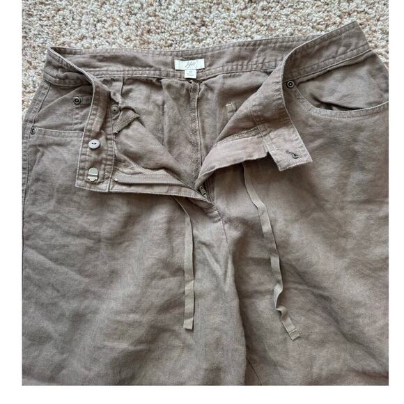J. Jill 100% Linen Capri's size 10 women's. Wide Leg fit - Picture 5 of 10